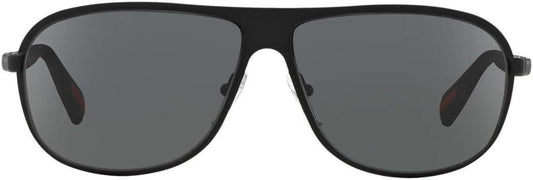 Prada Sport PS56OS DG01A1 Aviator Sunglasses 62mm Black Rubber / Dark Grey Lens