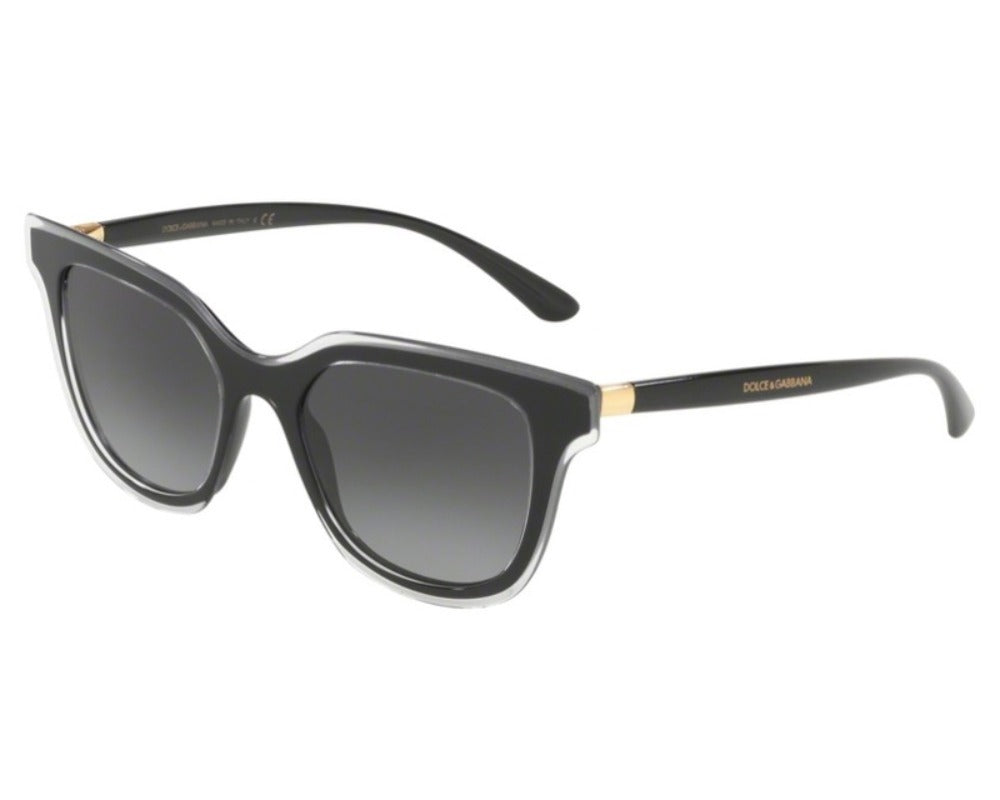 Dolce &amp; Gabbana Sunglasses DG4362F 53838G 51mm Black / Grey Gradient Lens