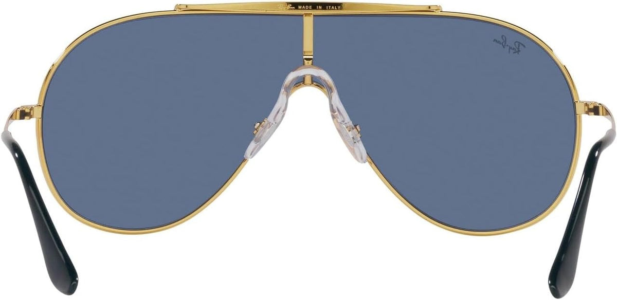 Ray-Ban RB3597 924580 Wings Shield Sunglasses Gold / Dark Blue Lens