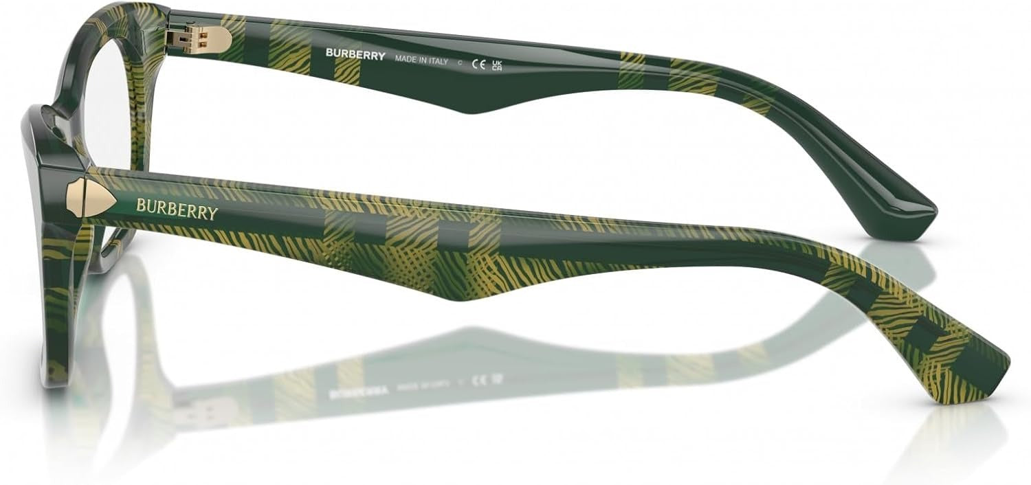 Burberry BE2422F 4125 Eyeglasses 50mm Check Green / Clear Demo Lens