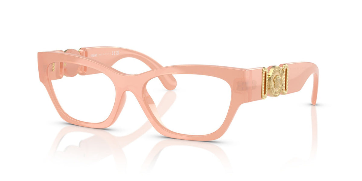 Versace VE3367U 5392 Eyeglasses 52mm Pink Opal / Clear Demo Lens