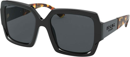 Prada PR21XS 1AB5Z1 Sunglasses 54mm Black Havana / Grey Polarized Lens
