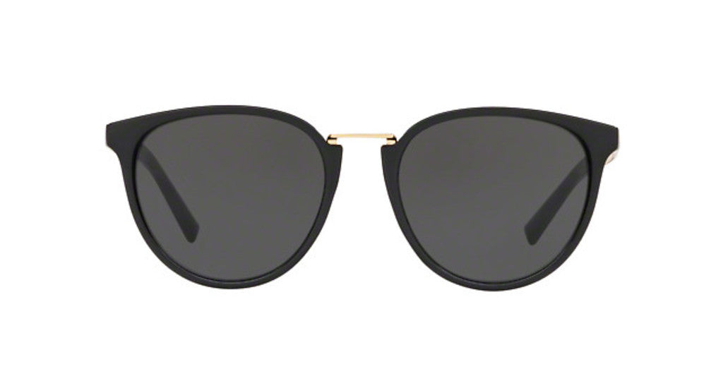 Versace VE4366 GB1/87 54mm Sunglasses Black-Gold / Grey Lens