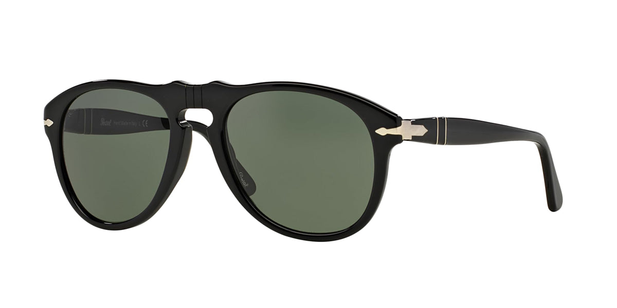 Persol Sunglasses PO0649 95/31 56mm Black / Green Lens