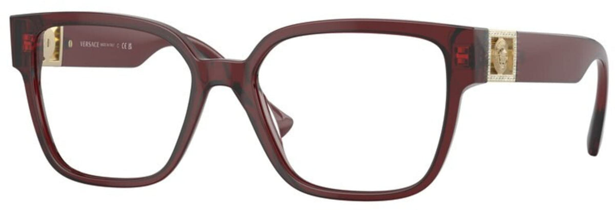 Versace Eyeglasses VE3329B 5385 52mm Transparent Parade Red / Demo Lens