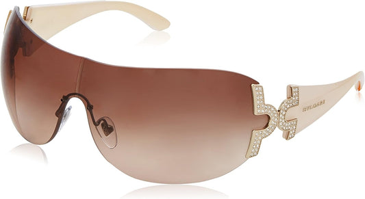 Bvlgari Vintage Sunglasses BV6065B 27813 Pale Gold / Brown Gradient Lens