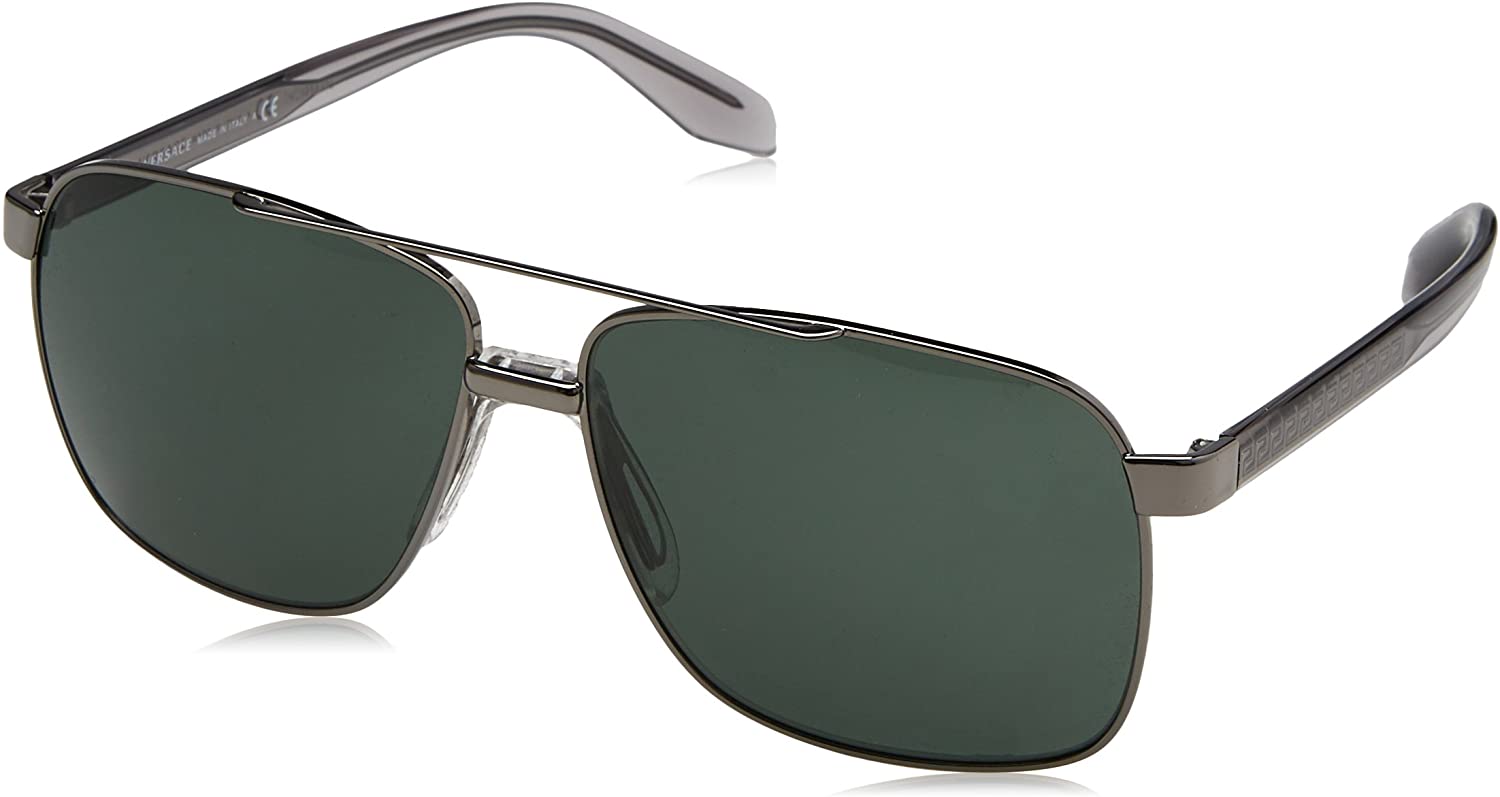 Versace Sunglasses VE2174 100171 59mm Gunmetal /Green Grey Lens
