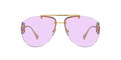 Versace Sunglasses VE2250 14871A 63mm Gold / Light Violet Lens