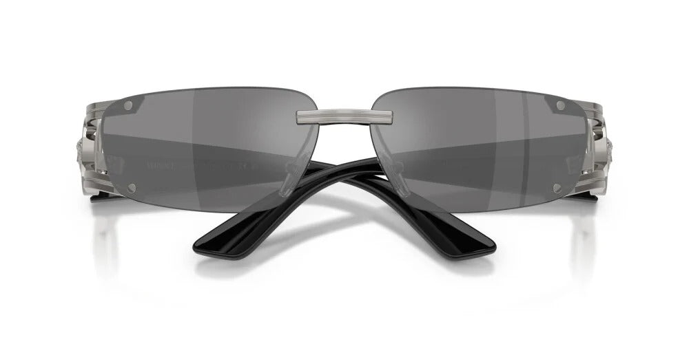 Versace VE2291 10006G Sunglasses 59mm Gunmetal / Dark Grey Mirror Silver Lens