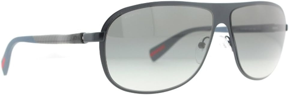 Prada Sport PS56OS PDE3M1 Aviator Sunglasses 62mm Blue Rubber/Grey Gradient Lens