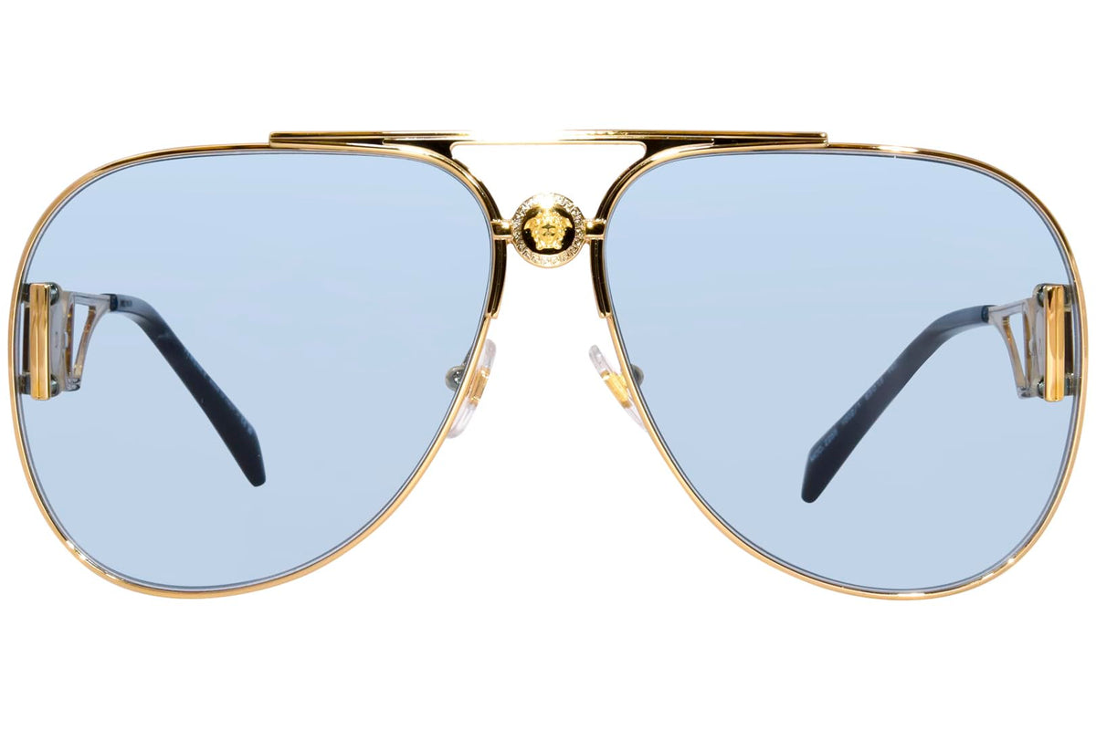 Versace Sunglasses VE2255 10021 63mm Gold / Light Blue Lens