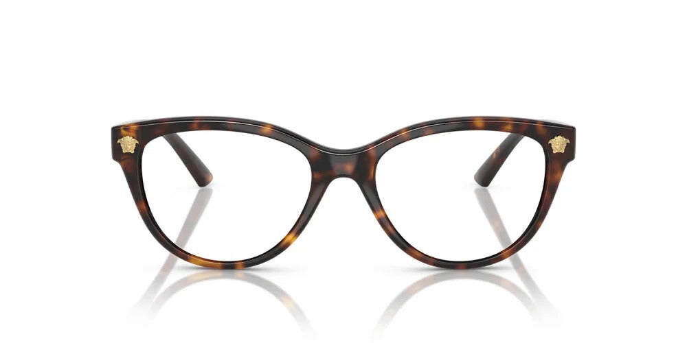 Versace VE3365U 108 Eyeglasses 52mm Havana / Clear Demo Lens