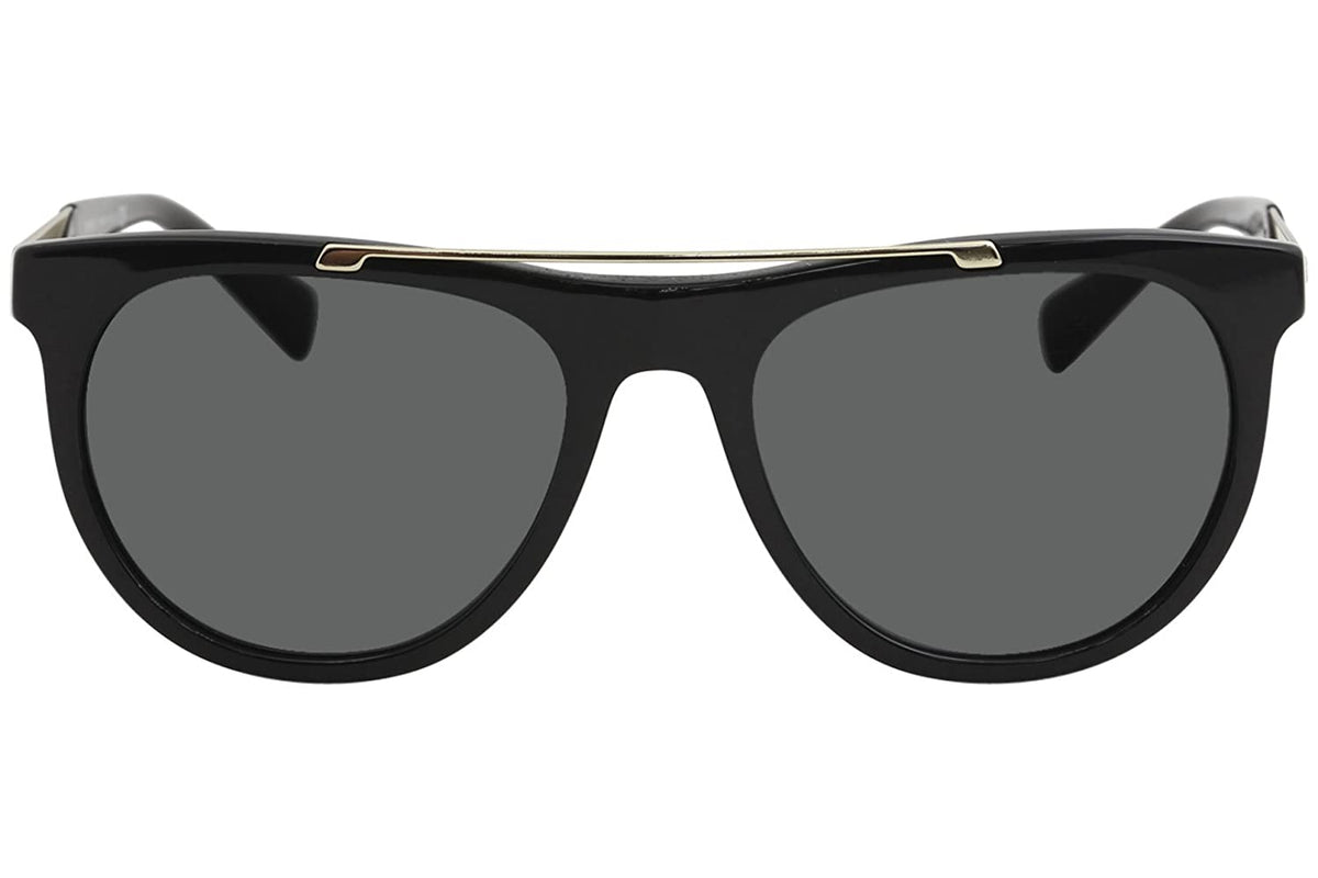 Versace Sunglasses VE4347 GB1/87 56mm Black-Gold / Grey Lens