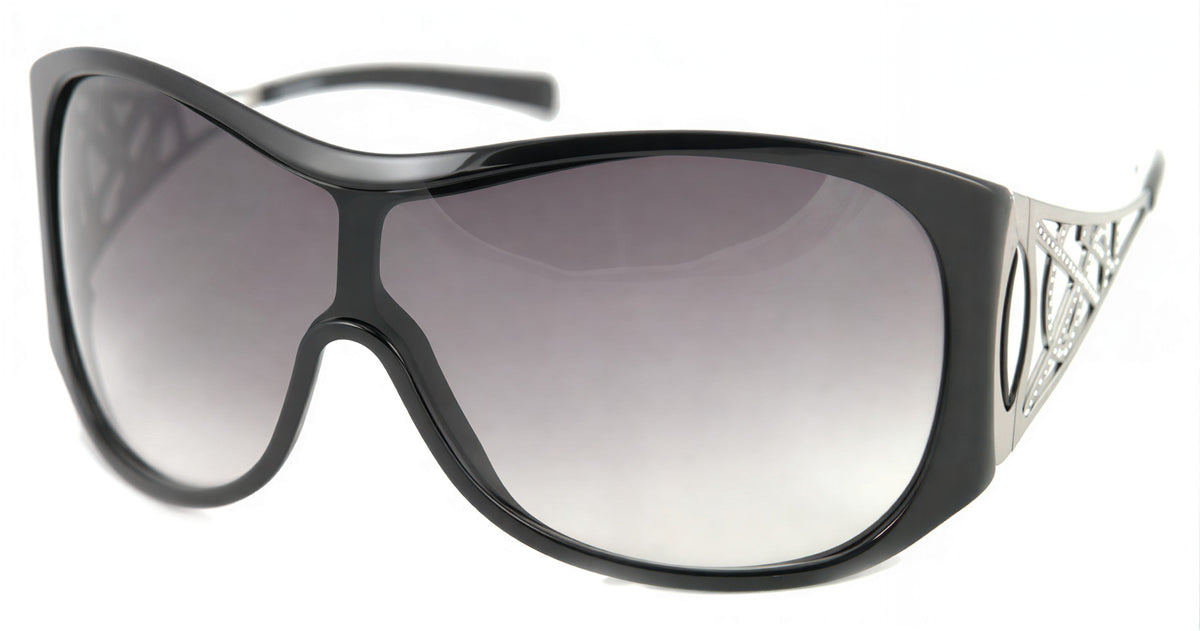 Saint Laurent YSL 6107/S 28400 Sunglasses Black Strass / Grey Gradient Lens