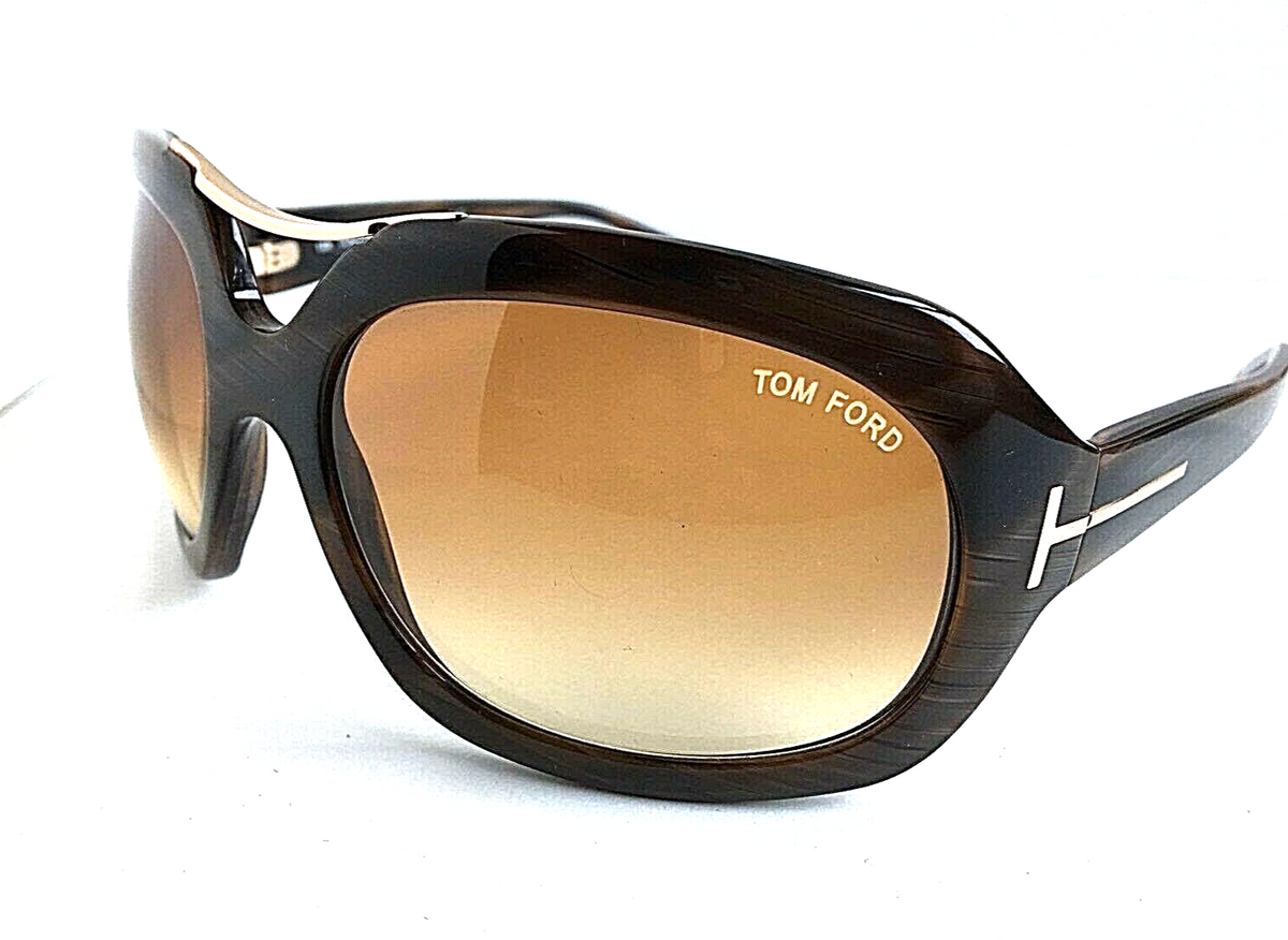 Tom Ford Camilla Sunglasses TF24 400 62mm Brown Horn / Brown Gradient Lens