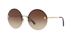 Versace VE2176 1252/13 Round Sunglasses Pale Gold, Brown Gradient Lens