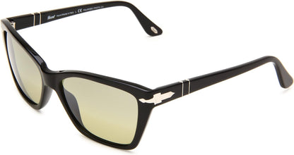Persol PO3023S 9583 56mm Sunglasses Black / Light Green Photochromic Polarized Lens