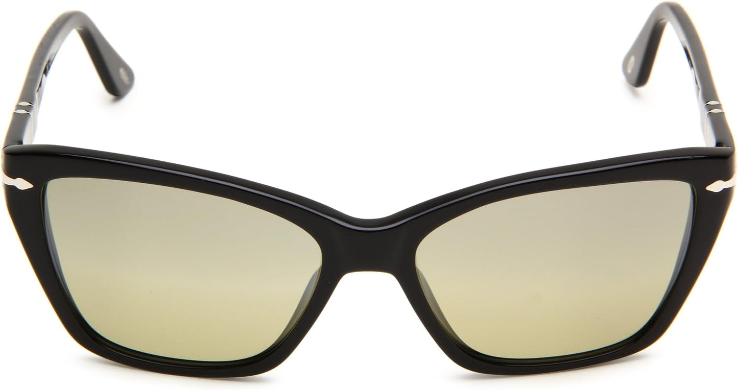 Persol PO3023S 9583 56mm Sunglasses Black / Light Green Photochromic Polarized Lens - image 2