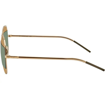 Dior Sunglasses DIORSPLIT1 00085 59mm Gold / Gold Mirror Green Lens