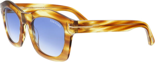 Tom Ford TF431GRETA 41W 50mm Sunglasses Yellow Havana / Blue Gradient Lens