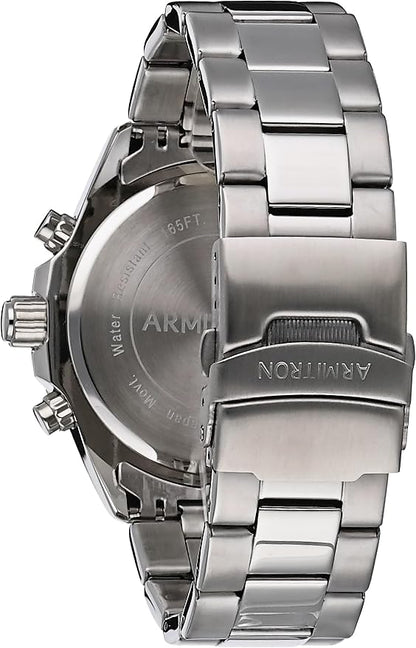 Armitron Atlas 20/5351BRSV Men's Multifunction Watch Black Dial Steel Bracelet - image 3