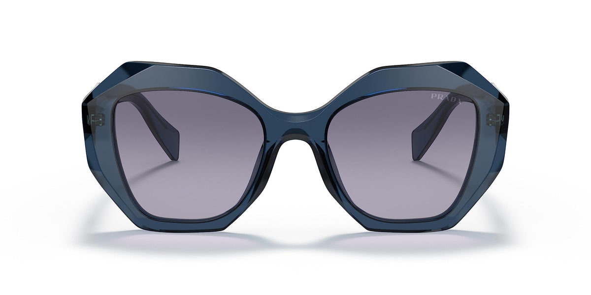 Prada PR16WS 08Q08I Sunglasses Blue Transparent/Light Violet Gradient Blue Lens