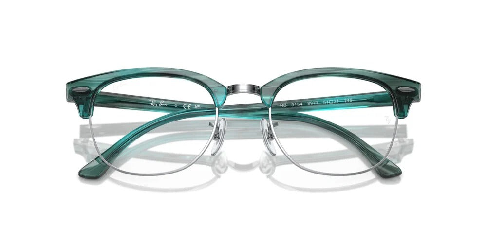 Ray-Ban RX5154 8377 Eyeglasses 51mm Striped Green / Clear Demo Lens