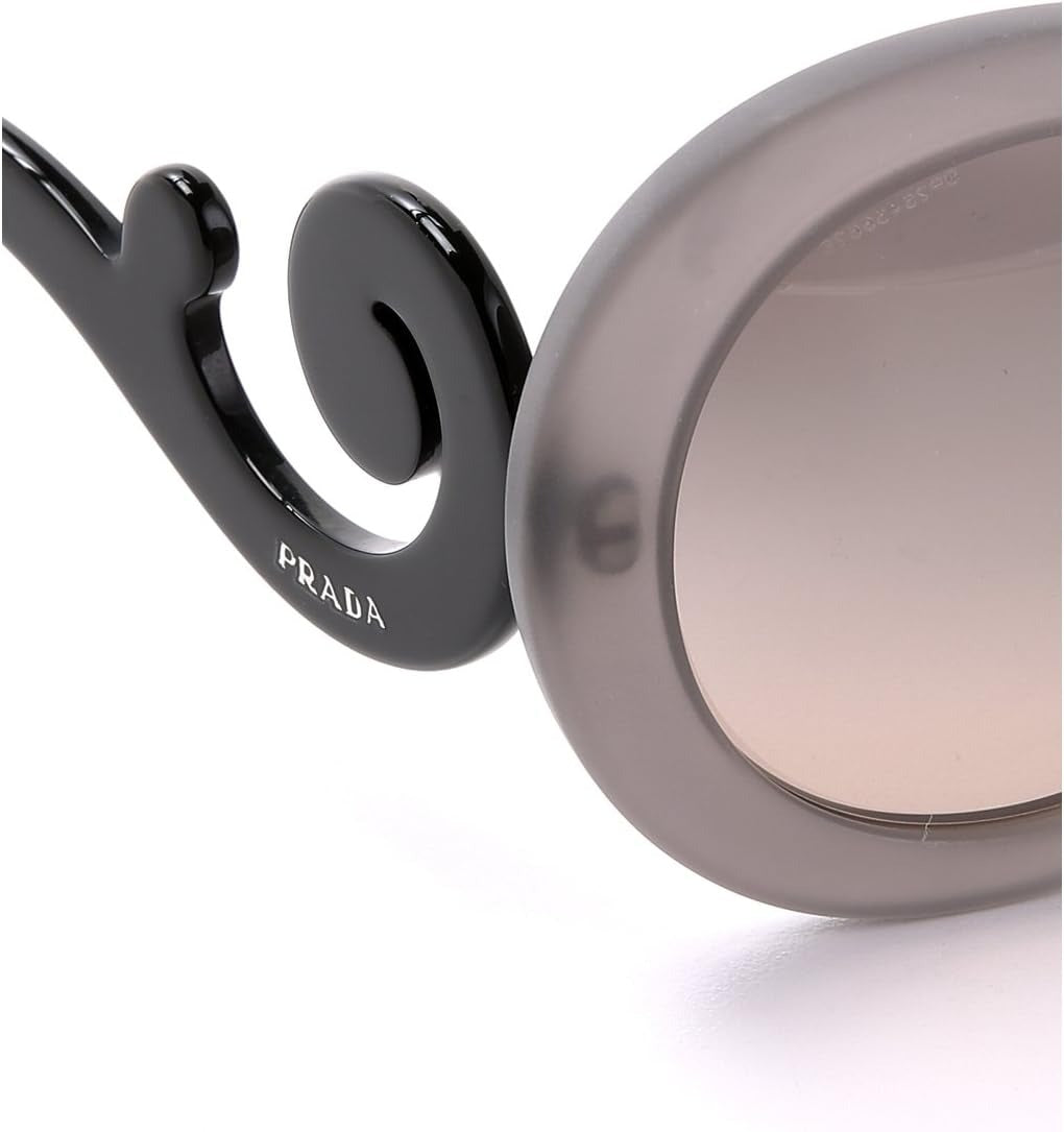 Prada Baroque Sunglasses PR27NS UBV4P0 Matte Grey Black/Brown Silver Mirror