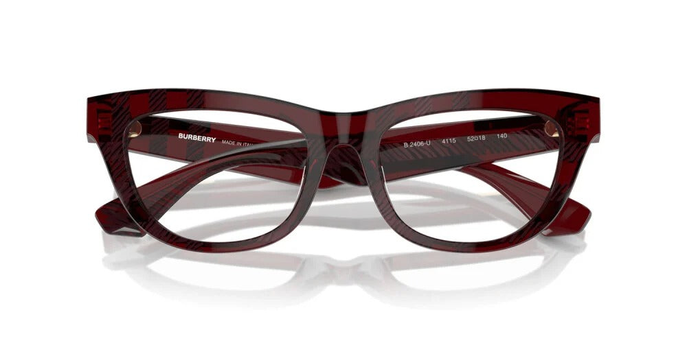 Burberry BE2406U 4115 Eyeglasses 50mm Check Red / Demo Lens
