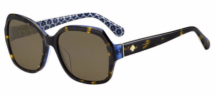 Kate Spade AMBERLYNN/S 2VM/SP Square Sunglasses Havana / SP Bronze Polarized