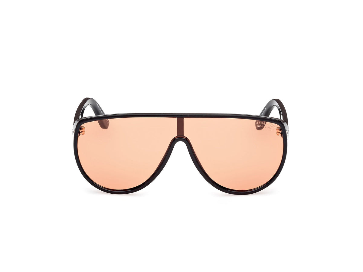 Tom Ford Achilles Sunglasses FT1182 0005E 138mm Black / Orange Lens