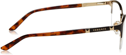 Versace Eyeglasses VE1218 1344 53mm Brown Pale Gold / Demo Lens