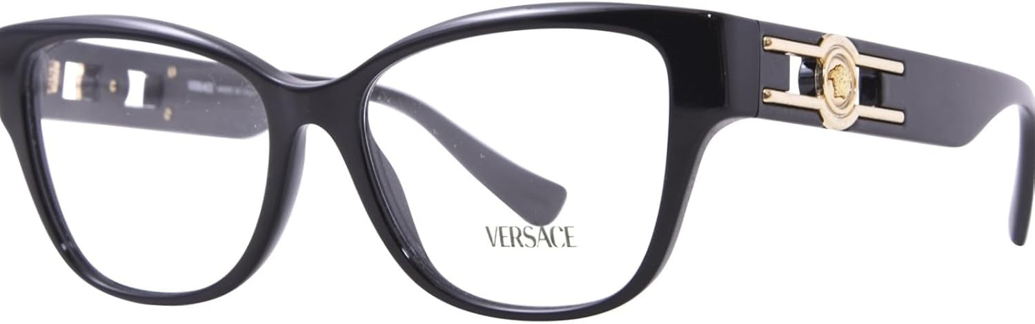 Versace Eyeglasses VE3347 GB1 54mm Black / Demo Lens