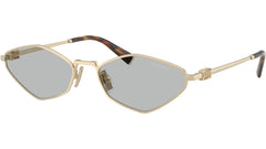 Miu Miu MU56ZS ZVN50K Oval Sunglasses 56mm Pale Gold / Light Grey Lens