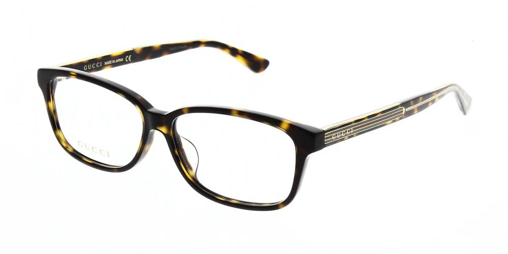 Gucci GG0386OA 005 Eyeglasses 55mm Havana / Clear Demo Lens