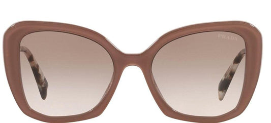 Prada Sunglasses PR03YS 01Y1L0 53mm Alabaster Crystal / Gradient Brown Lens