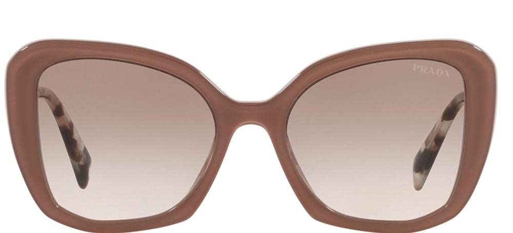 Prada Sunglasses PR03YS 01Y1L0 53mm Alabaster Crystal / Gradient Brown Lens