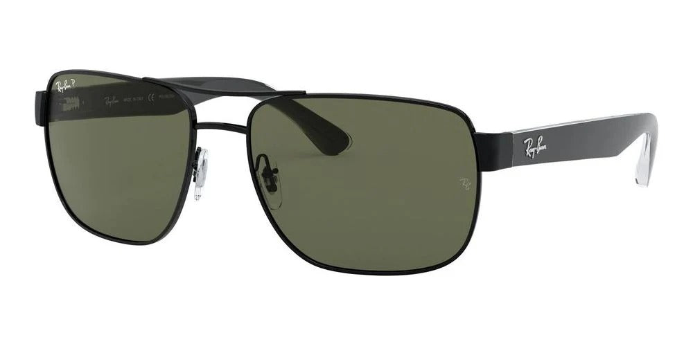 Ray-Ban RB3530 002/9A Sunglasses 58mm Black / G-15 Green Polarized Lens