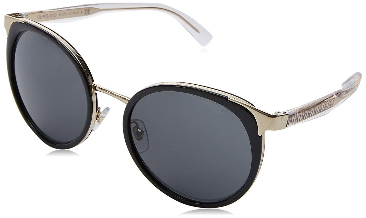 Versace Sunglasses VE2185 125287 Black-Gold / Grey Lens