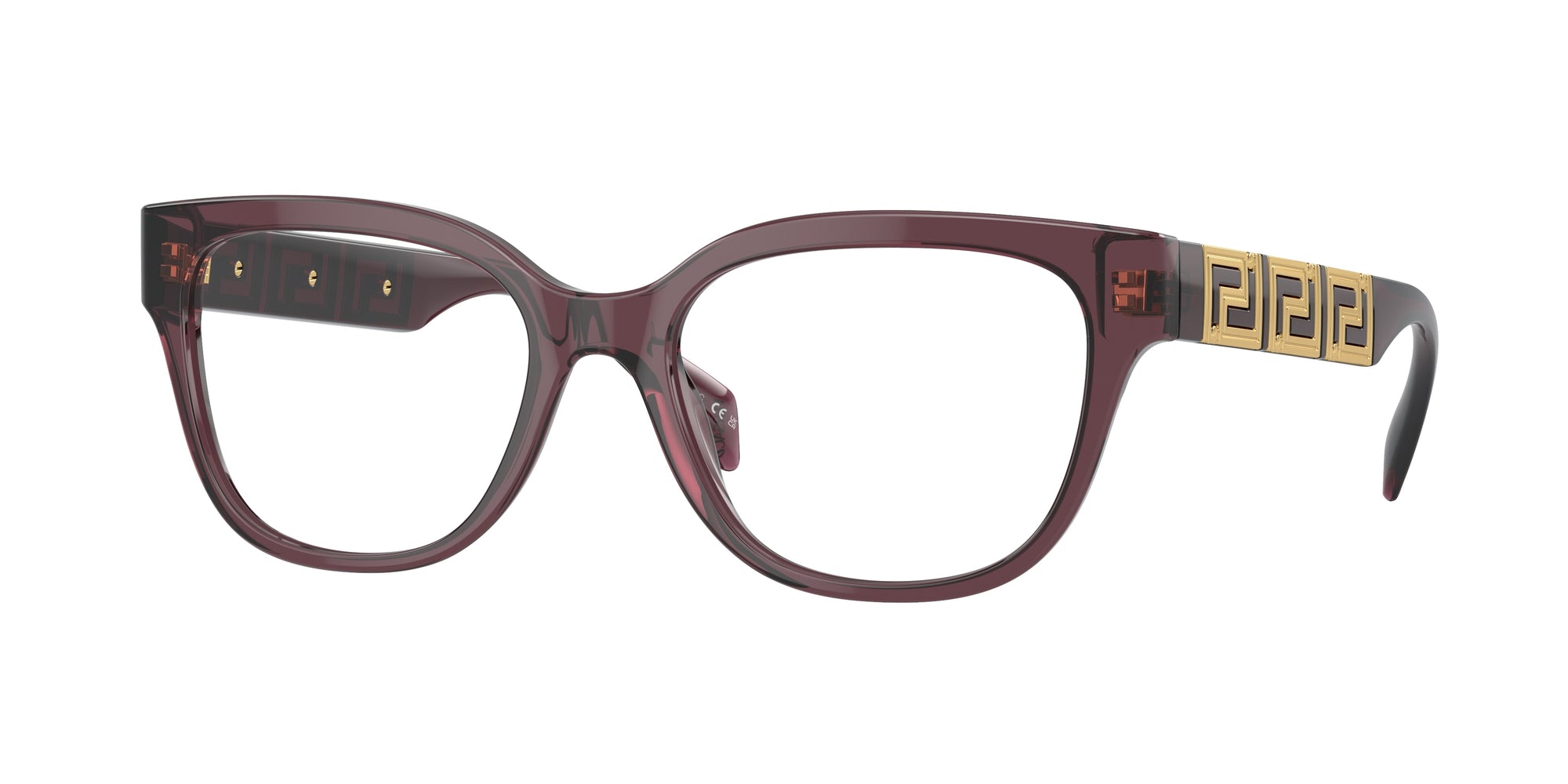 Versace Eyeglasses VE3338 5209 54mm Transparent Violet / Demo Lens