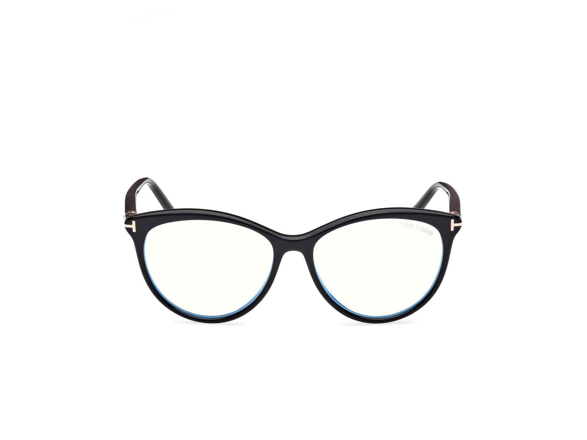 Tom Ford Eyeglasses FT5990B 001 55mm Black / Blue Filter Lens