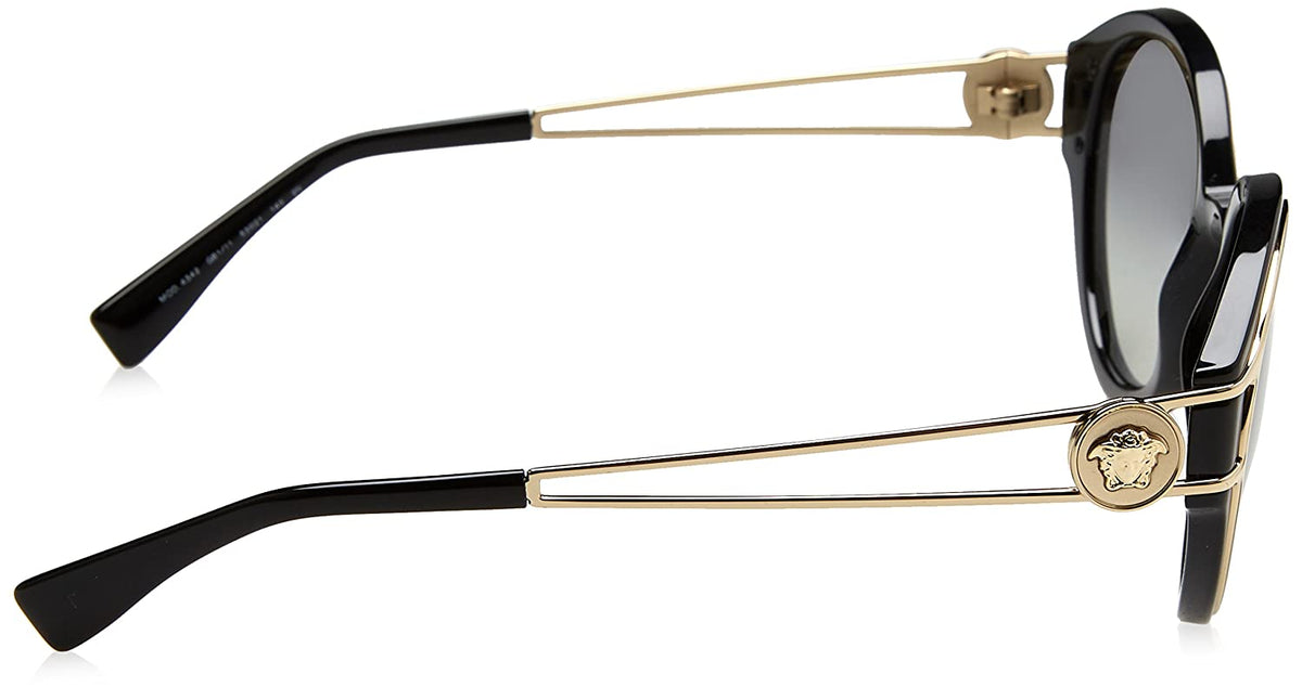 Versace Sunglasses VE4342 GB1/11 53mm Black Pale Gold / Grey Gradient Lens
