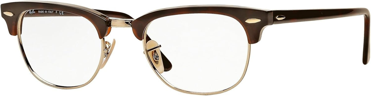Ray-Ban RX 5154 2372 Eyeglasses 49mm Red Havana / Clear Demo Lens