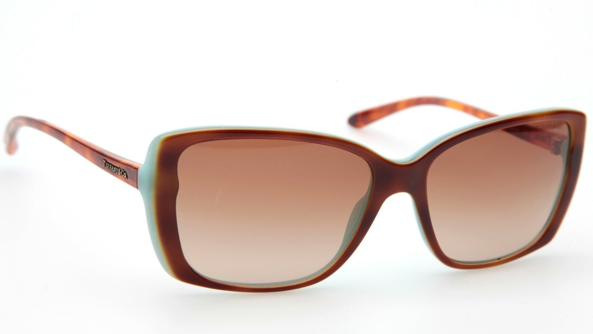 Tiffany &amp; Co Sunglasses TF4079 8164/3B 57mm Havana-Blue / Brown Gradient Lens