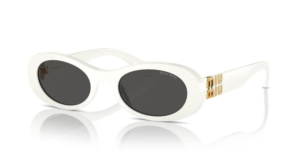 MIU MIU MU06ZS 14255S0 Sunglasses 50mm White / Dark Grey Lens