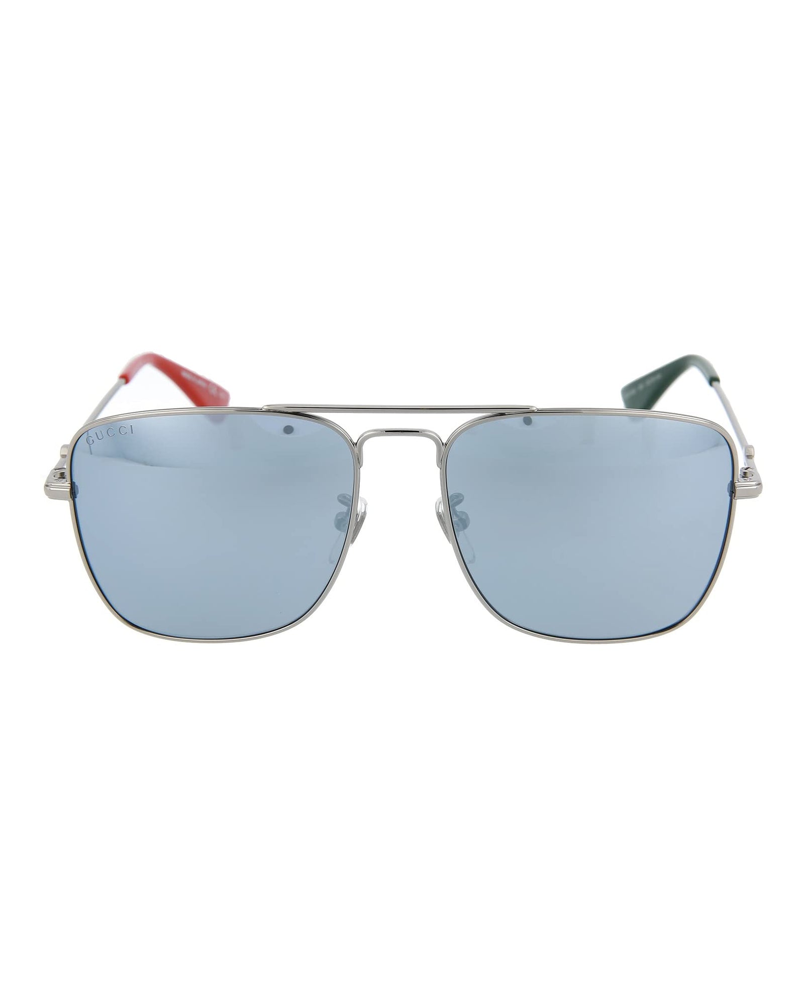 Gucci Sunglasses GG0108S 005 55mm Ruthenium / Silver Mirror Lens
