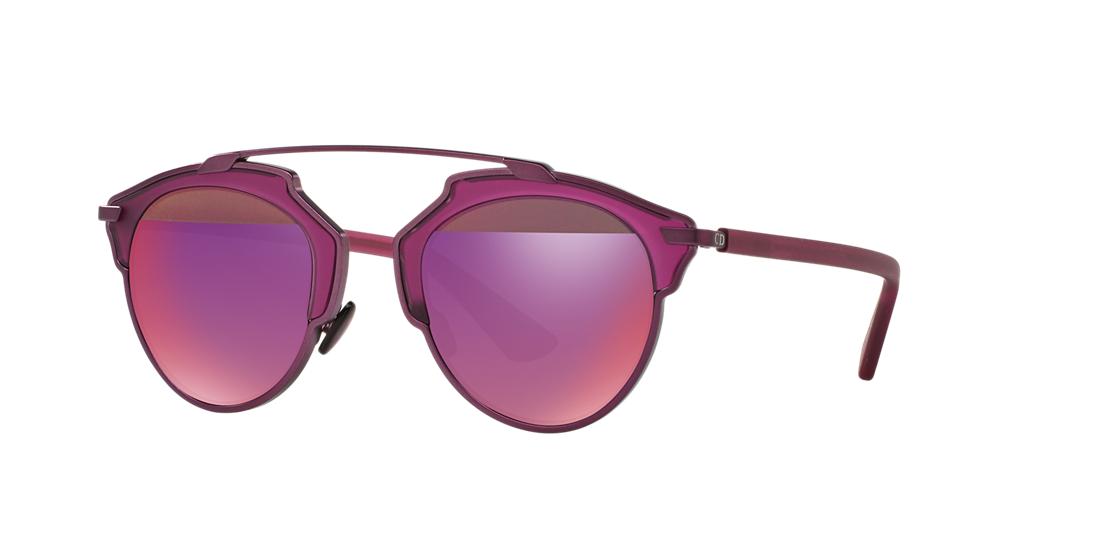 Dior DIORSOREAL RMTLZ 48mm Sunglasses Violet / Violet Solid Lens