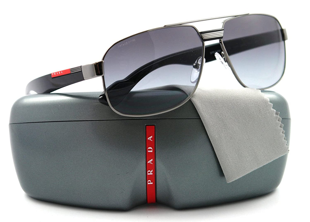 Prada Sport Sunglasses SPS 54MS 5AV-3M1 Gunmetal / Grey Gradient Lens