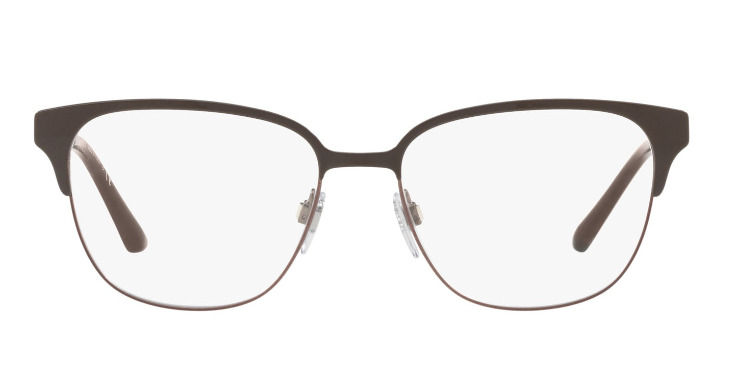 Burberry BE1313Q 1240 Eyeglasses 53mm Square Brown Matte / Clear Demo Lens