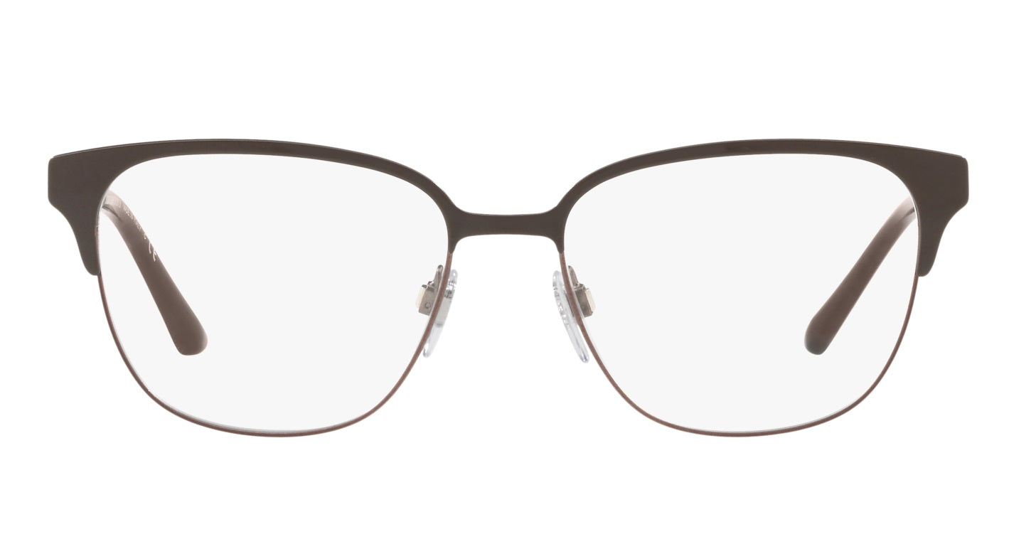 Burberry BE1313Q 1240 Eyeglasses 53mm Square Brown Matte / Clear Demo Lens